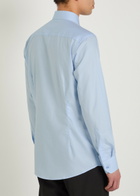 Eton Checked Cotton-blend Shirt Light Blue