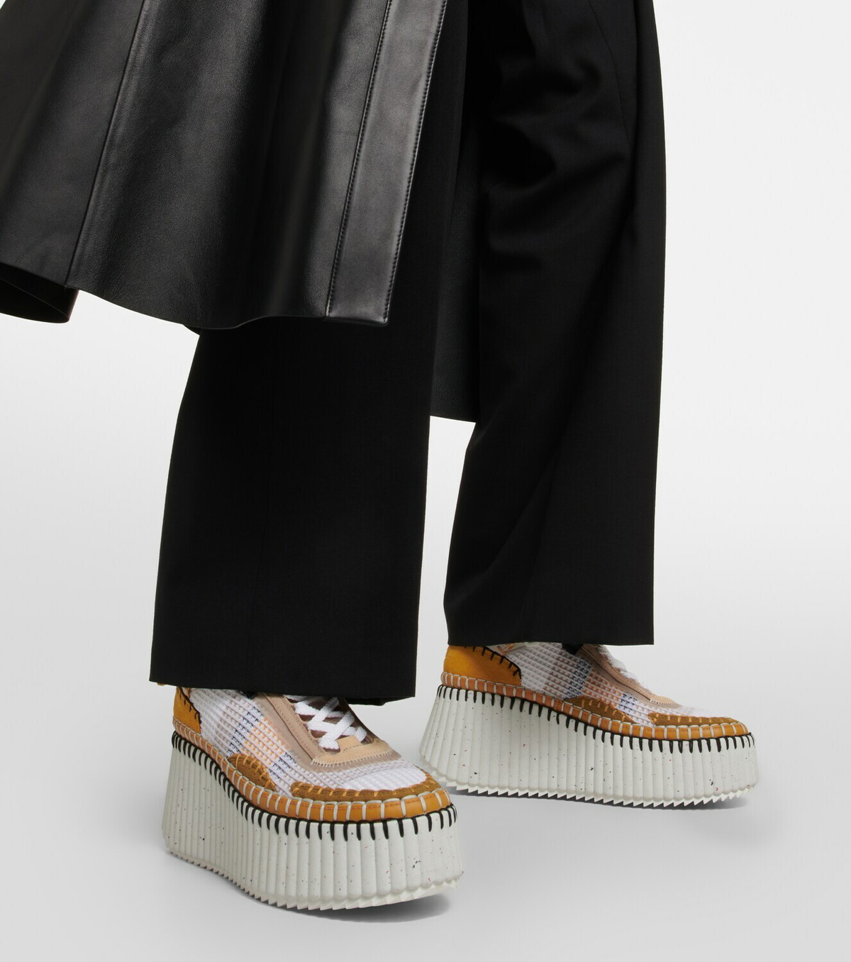 Chloe - Nama mesh high-top sneakers