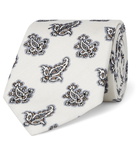 Turnbull & Asser - 8cm Paisley-Print Cotton and Silk-Blend Piqué Tie - Neutrals