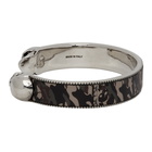 Alexander McQueen Silver Camo Skull Bracelet