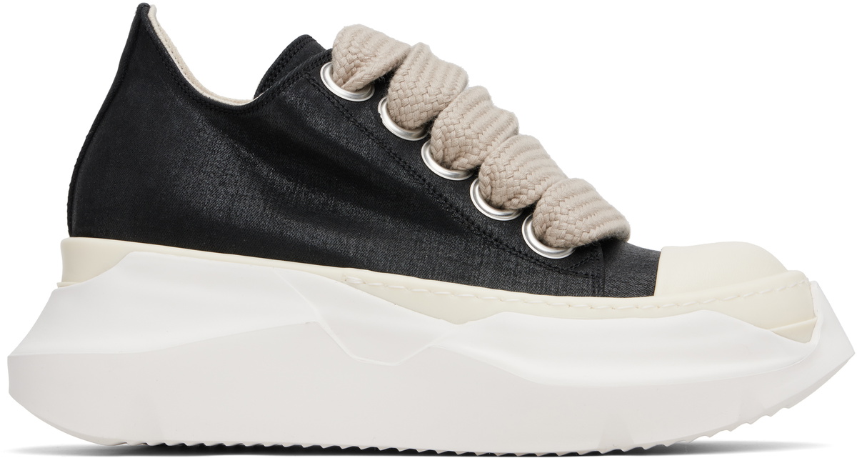 Rick Owens DRKSHDW Black Hollywood Jumbo Laces Abstract Low