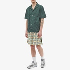 Drole de Monsieur Men's Drôle de Monsieur x Gergei Erdei Pleated Vacation Shirt in Green