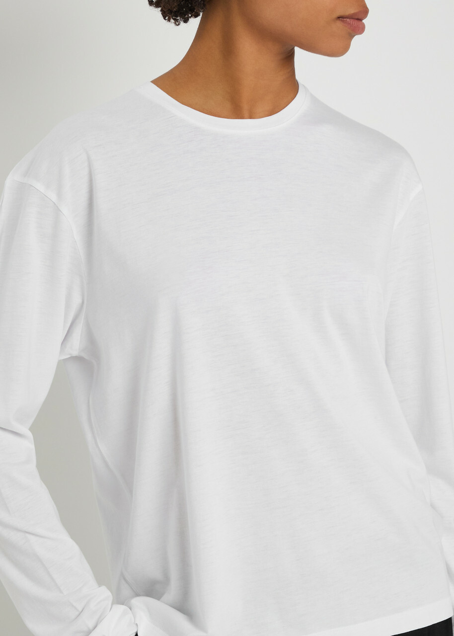 Toteme Classic Long Sleeve Jersey T-shirt White Toteme
