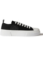 Dolce & Gabbana - Portofino Logo-Appliquéd Canvas Sneakers - Black