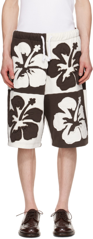 Photo: ABRA Brown & Off-White Flower Shorts