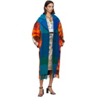 Rave Review Blue Sally Upcycled Blanket Coat