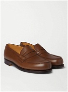 J.M. Weston - 180 Moccasin Grained-Leather Loafers - Brown