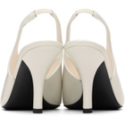 TOTEME Off-White Contour Naplack Slingback Heeled Sandals