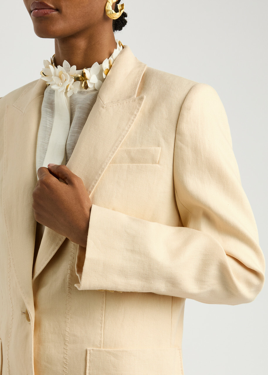 Zimmermann Illuminate Linen Blazer Yellow Zimmermann Zimmermann Illuminate Linen Blazer Yellow Zimmermann
