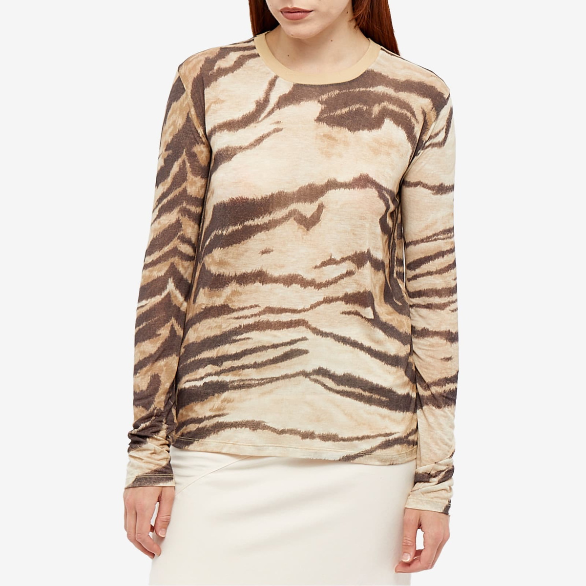 Baserange Women's Long Sleeve T-Shirt in Tiger Print