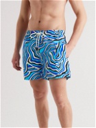Solid & Striped - The Classic Straight-Leg Mid-Length Printed Swim Shorts - Blue