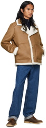 A.P.C. Tan Fin Faux-Shearling Jacket