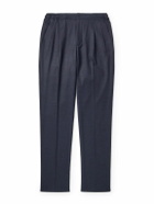 Rubinacci - Leisure Straight-Leg Pleated Wool-Flannel Trousers - Blue