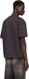 GANNI Black Heavy Cotton Drop Shoulder Heart T-shirt
