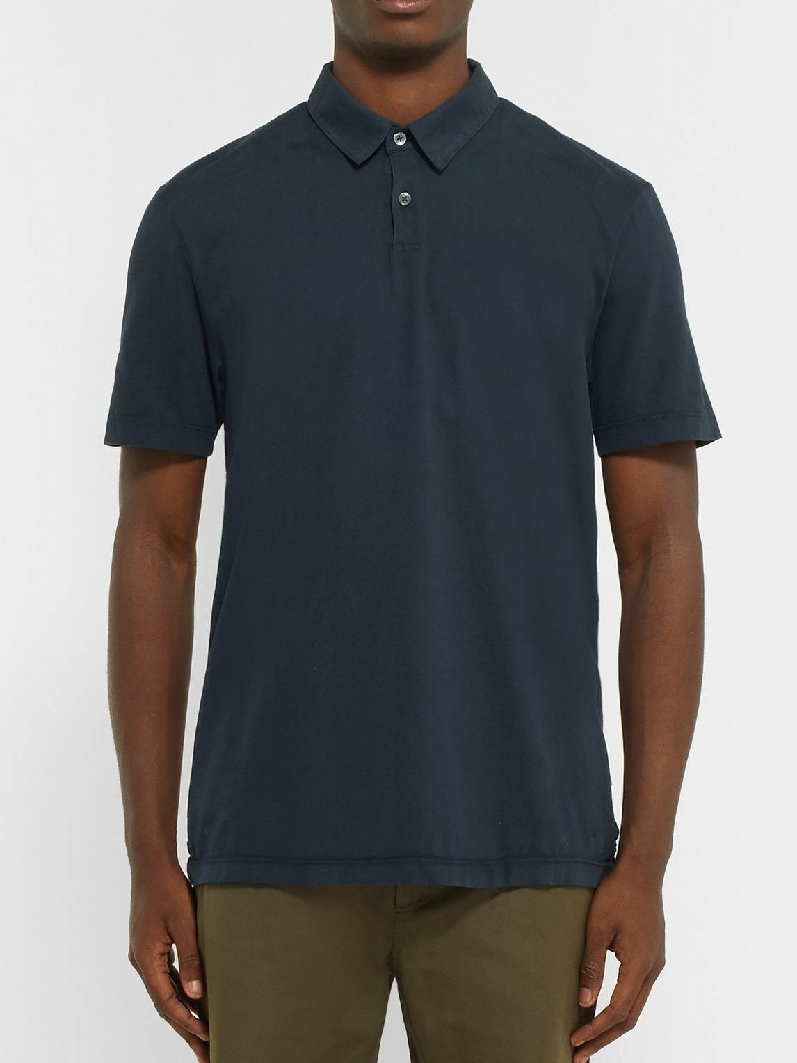 James Perse - Supima Cotton-Jersey Polo Shirt - Blue