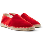 Anderson & Sheppard - Cotton-Velvet Espadrilles - Red