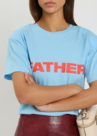 Bettter Father Printed Cotton T-shirt Blue