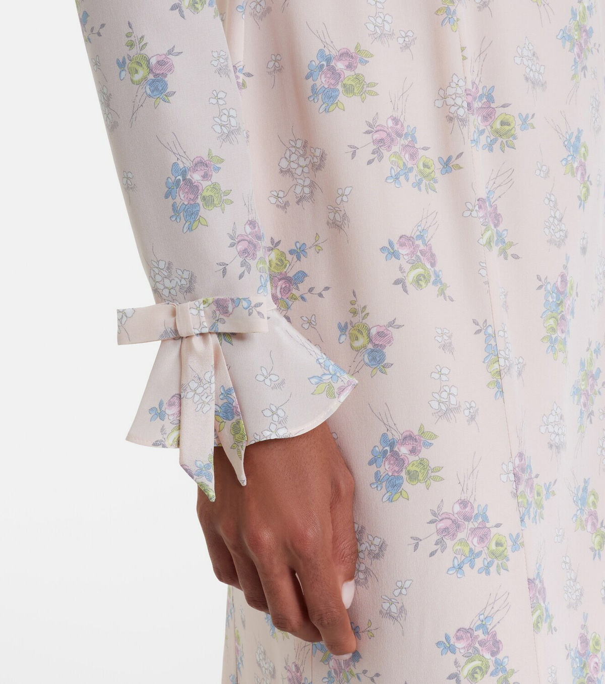 Alessandra Rich Floral open-back silk midi dress