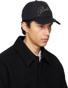 Burberry Black Check Cursive Logo Gabardine Baseball Cap