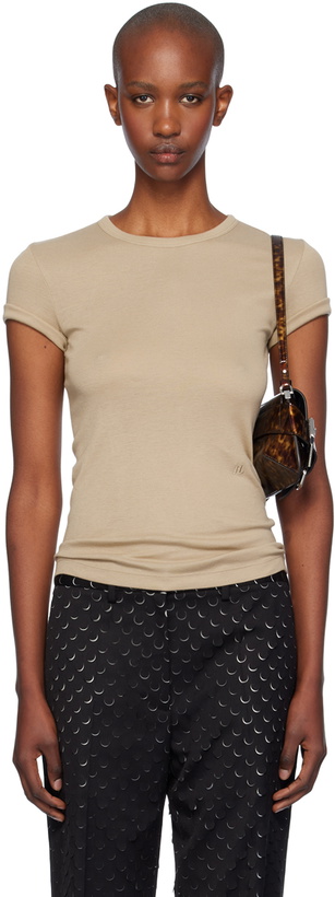 Photo: Helmut Lang Beige Shrunken T-shirt