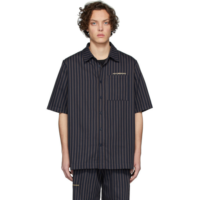 Photo: Han Kjobenhavn Navy Striped Boxy Shirt