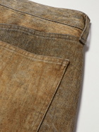 AGOLDE - Afton Stone-Washed Straight-Leg Jeans - Brown