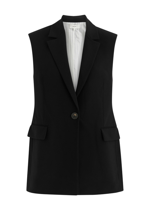 Photo: Vince Sleeveless Woven Blazer Black