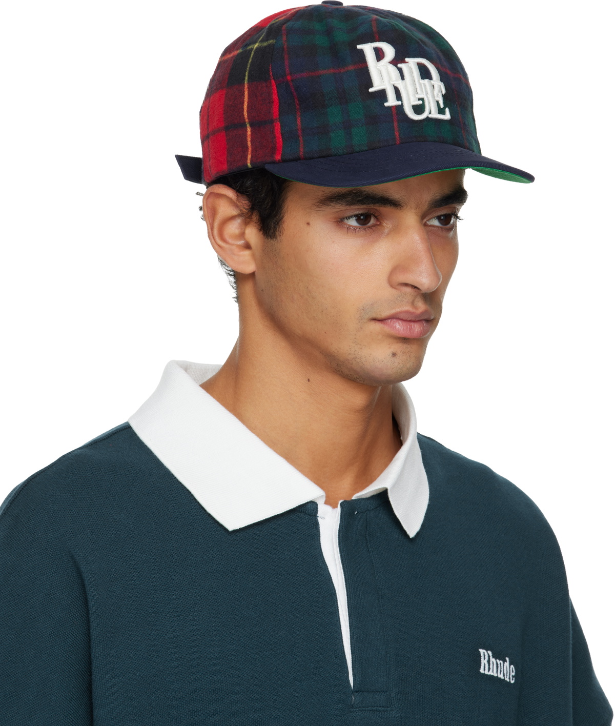Rhude Multicolor Multi-Flannel Scramble Logo Cap