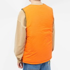 Butter Goods Men's Chain Link Reversible Puffer Vest in Army/Orange