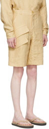 Jacquemus Beige 'Le Short Raphia' Shorts