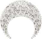 Marine Serre Crystal Moon Stud Single Earring
