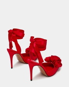 Steve Madden Rosie Heels in Red Satin