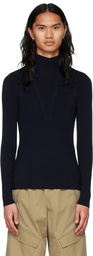 Dion Lee Navy Wool Turtleneck