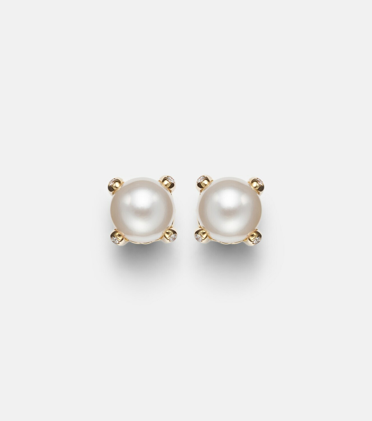 David Yurman Pearl Classics 18kt gold earrings with pearls and diamonds
