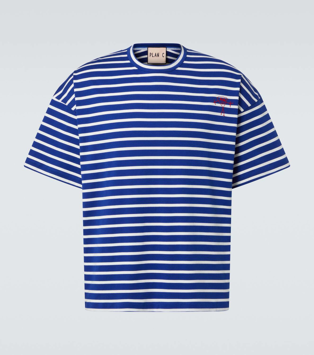 Plan C Striped cotton jersey T-shirt Plan C