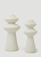 Set of Two Jagger Candle Holders in Cream
