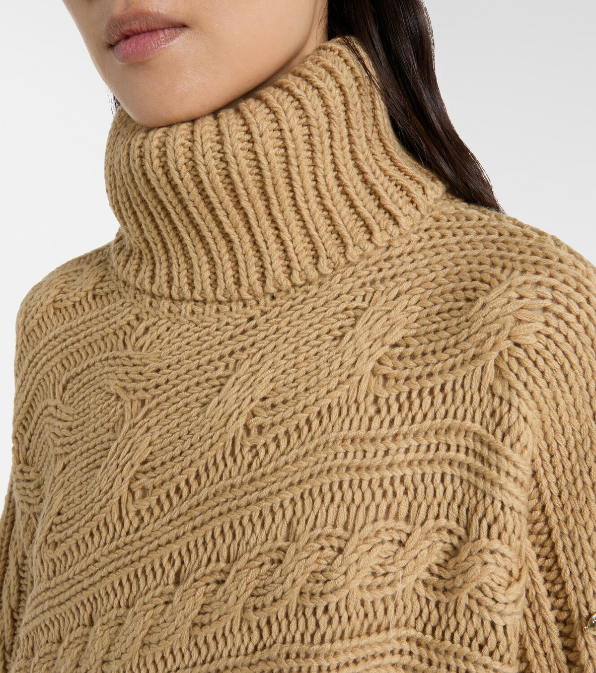 Goldbergh Asymmetric turtleneck wool-blend sweater