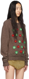 PHIPPS Brown Alpaca & Organic Wool Sweater