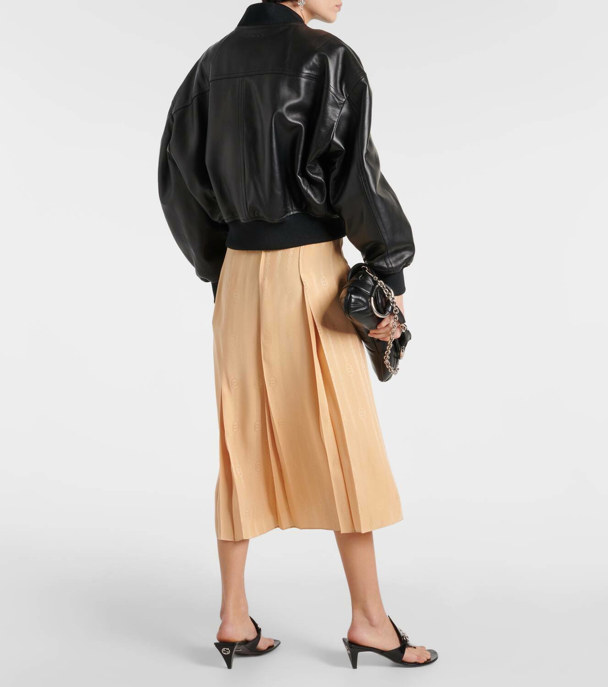 Gucci Leather bomber jacket