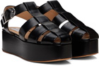 Gabriela Hearst Black Mila Plateau Sandals