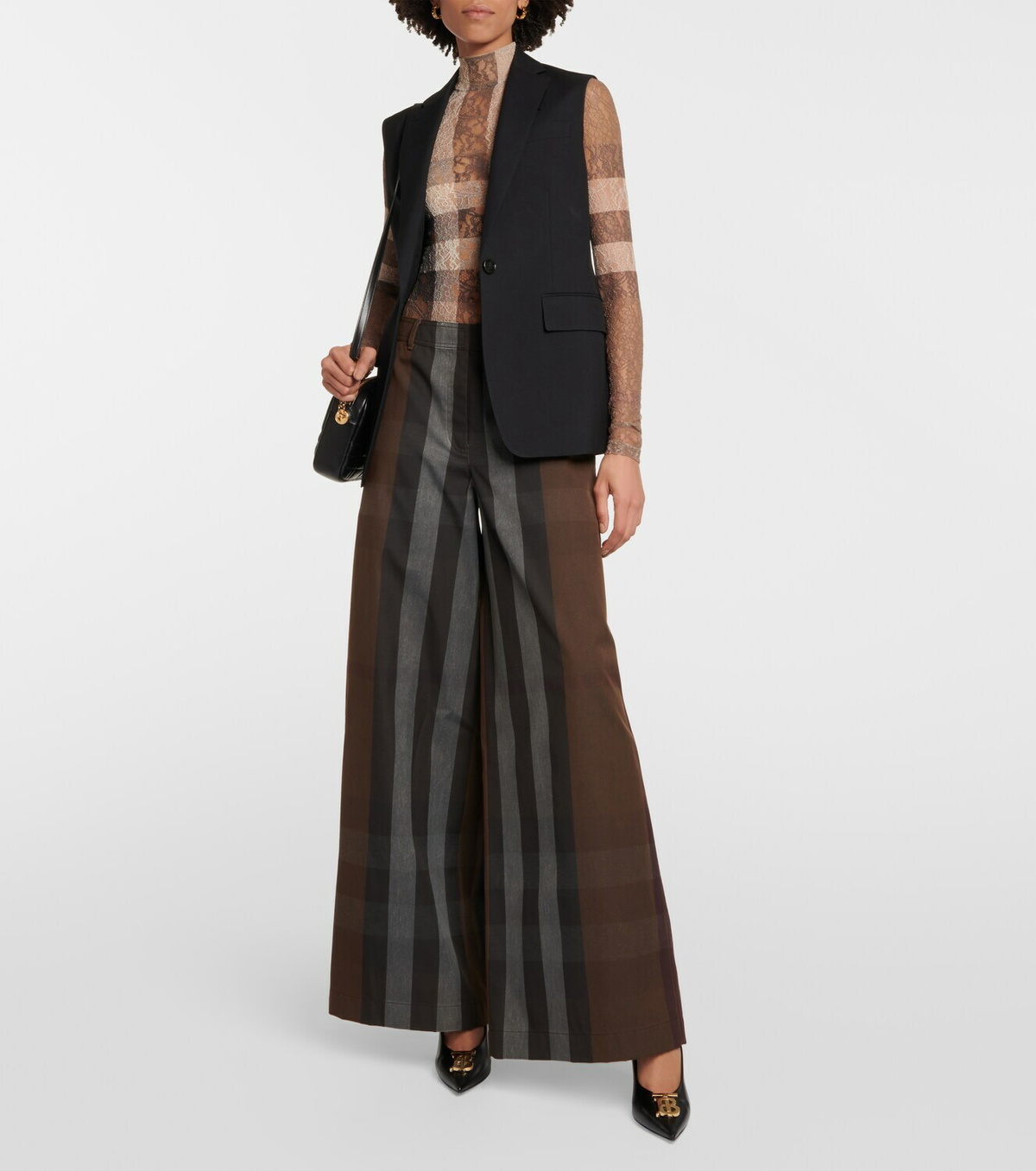Burberry Checked lace bodysuit Burberry