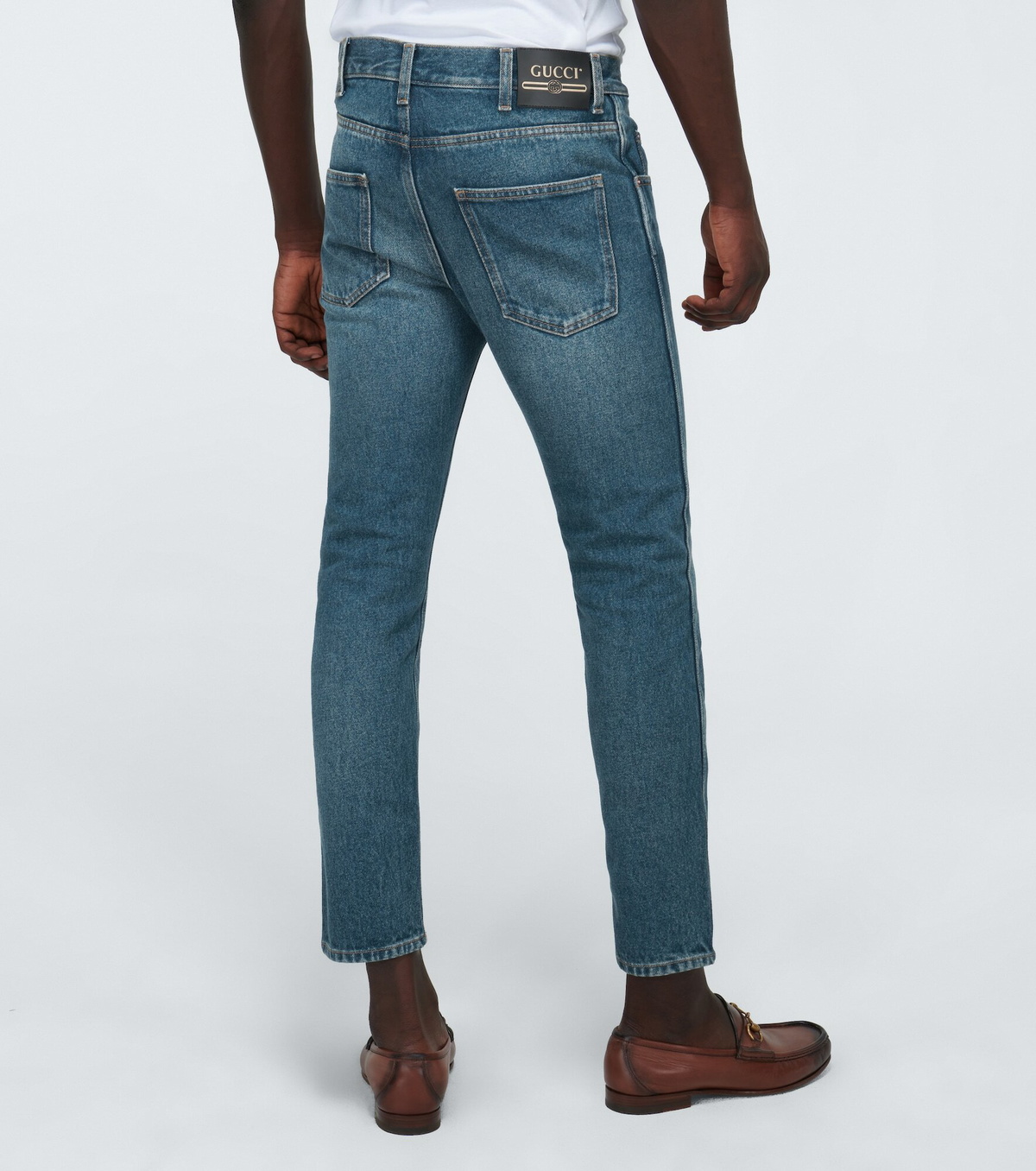 Gucci - Washed denim tapered jeans Gucci