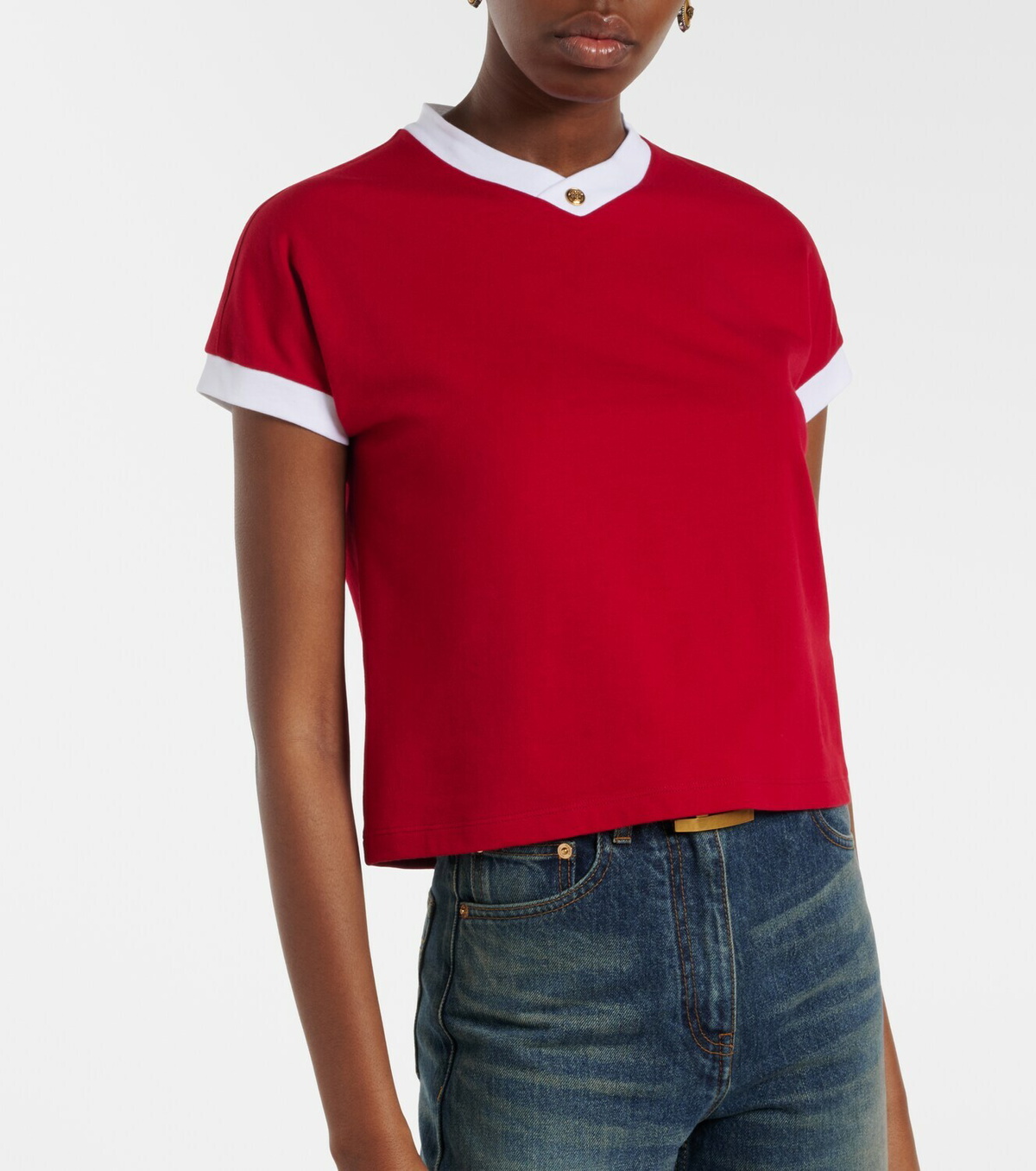 Versace Medusa cotton-blend jersey T-shirt