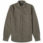Portuguese Flannel Men's Abstract Houndstooth Shirt in Charcoal
