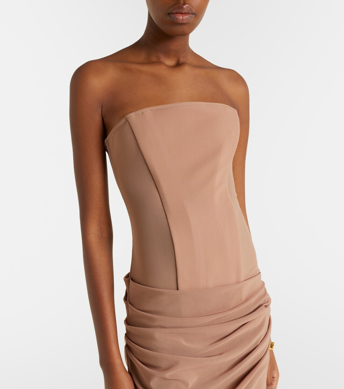 Alex Perry Semi-sheer strapless gown