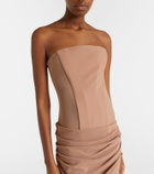 Alex Perry Semi-sheer strapless gown