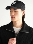 TOM FORD - Logo-Embroidered Leather-Trimmed Cotton-Twill Baseball Cap - Black