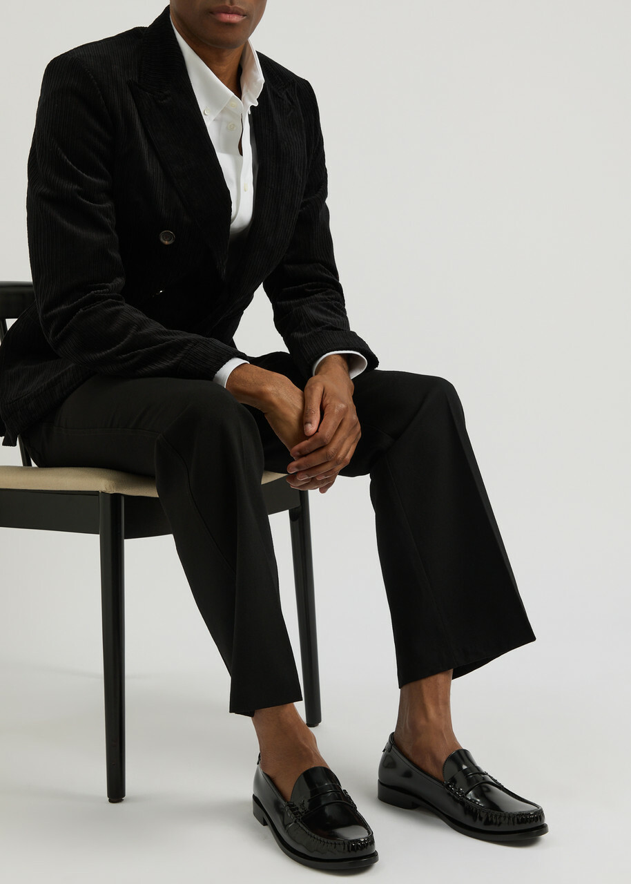 Saint Laurent Le Loafer 15 Gloss-leather Loafers Black Saint