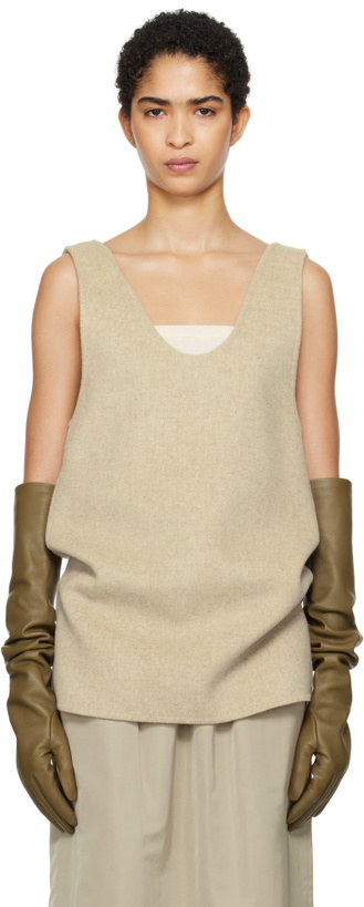 Photo: Carven Beige Vest Tank Top