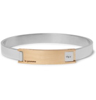 Le Gramme - Assemblage Le 21 18-Karat Gold, Sterling Silver and Stainless Steel Bracelet - Silver